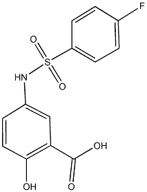 5-{[(4-fluorophenyl)sulfonyl]amino}-2-hydroxybenzoic acid Struktur