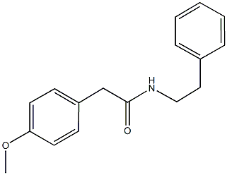 2-[4-(methyloxy)phenyl]-N-(2-phenylethyl)acetamide Struktur