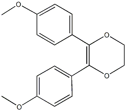 5,6-bis(4-methoxyphenyl)-2,3-dihydro-1,4-dioxine Struktur