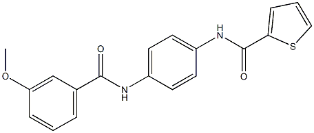 N-{4-[(3-methoxybenzoyl)amino]phenyl}-2-thiophenecarboxamide Struktur