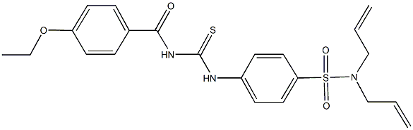 N,N-diallyl-4-({[(4-ethoxybenzoyl)amino]carbothioyl}amino)benzenesulfonamide Struktur