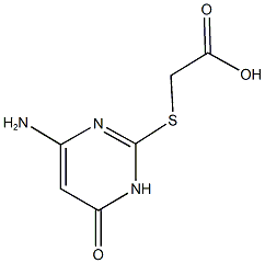 [(4-amino-6-oxo-1,6-dihydro-2-pyrimidinyl)sulfanyl]acetic acid Struktur