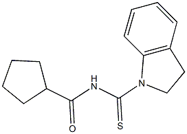 N-(2,3-dihydro-1H-indol-1-ylcarbothioyl)cyclopentanecarboxamide Struktur