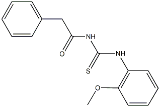 N-(2-methoxyphenyl)-N'-(phenylacetyl)thiourea Struktur