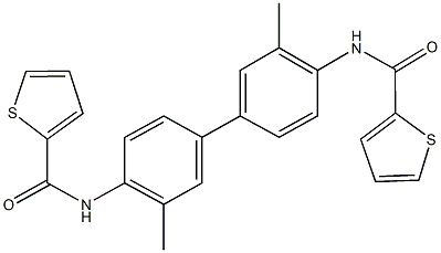 N-{3,3'-dimethyl-4'-[(2-thienylcarbonyl)amino][1,1'-biphenyl]-4-yl}-2-thiophenecarboxamide Struktur