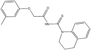 N-(3,4-dihydro-1(2H)-quinolinylcarbothioyl)-2-(3-methylphenoxy)acetamide Struktur