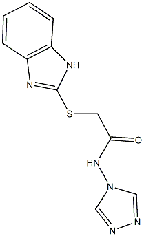 2-(1H-benzimidazol-2-ylsulfanyl)-N-(4H-1,2,4-triazol-4-yl)acetamide Struktur