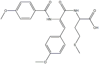 N-[2-[(4-methoxybenzoyl)amino]-3-(4-methoxyphenyl)acryloyl](methyl)homocysteine Struktur