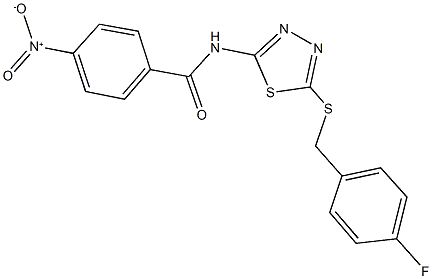 N-{5-[(4-fluorobenzyl)sulfanyl]-1,3,4-thiadiazol-2-yl}-4-nitrobenzamide Struktur