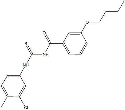 N-(3-butoxybenzoyl)-N'-(3-chloro-4-methylphenyl)thiourea Struktur