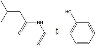 N-(2-hydroxyphenyl)-N'-(3-methylbutanoyl)thiourea Struktur