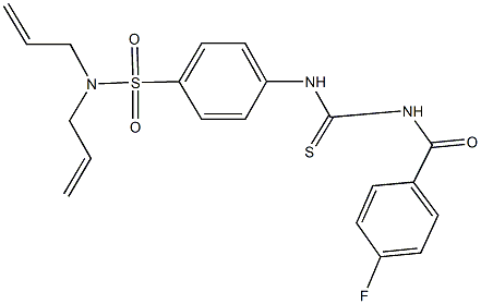 N,N-diallyl-4-({[(4-fluorobenzoyl)amino]carbothioyl}amino)benzenesulfonamide Struktur