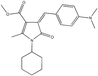 methyl 1-cyclohexyl-4-[4-(dimethylamino)benzylidene]-2-methyl-5-oxo-4,5-dihydro-1H-pyrrole-3-carboxylate Struktur