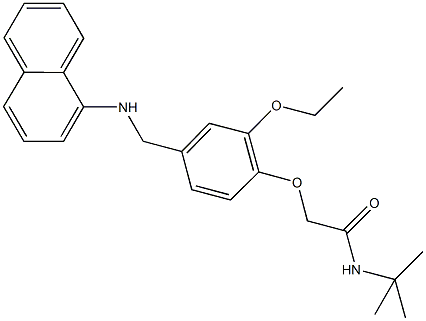 N-(tert-butyl)-2-{2-ethoxy-4-[(1-naphthylamino)methyl]phenoxy}acetamide Struktur