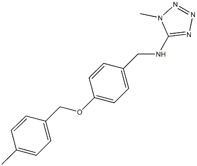 N-{4-[(4-methylbenzyl)oxy]benzyl}-N-(1-methyl-1H-tetraazol-5-yl)amine Struktur