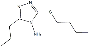 3-(butylsulfanyl)-5-propyl-4H-1,2,4-triazol-4-ylamine Struktur