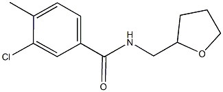 3-chloro-4-methyl-N-(tetrahydro-2-furanylmethyl)benzamide Struktur