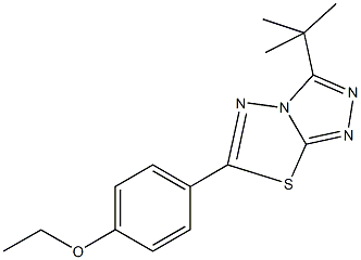 4-(3-tert-butyl[1,2,4]triazolo[3,4-b][1,3,4]thiadiazol-6-yl)phenyl ethyl ether Struktur