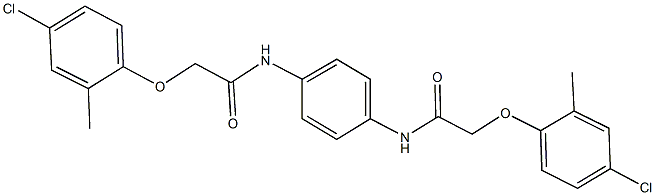 2-(4-chloro-2-methylphenoxy)-N-(4-{[(4-chloro-2-methylphenoxy)acetyl]amino}phenyl)acetamide Struktur