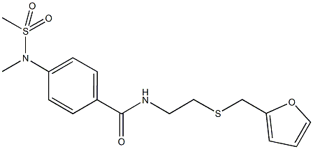 N-{2-[(2-furylmethyl)sulfanyl]ethyl}-4-[methyl(methylsulfonyl)amino]benzamide Struktur