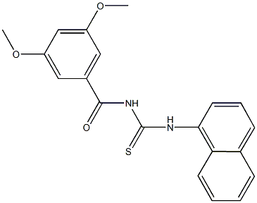 N-(3,5-dimethoxybenzoyl)-N'-(1-naphthyl)thiourea Struktur