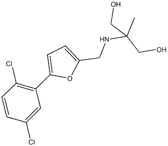 2-({[5-(2,5-dichlorophenyl)-2-furyl]methyl}amino)-2-methyl-1,3-propanediol Struktur