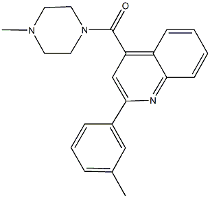 2-(3-methylphenyl)-4-[(4-methyl-1-piperazinyl)carbonyl]quinoline Struktur