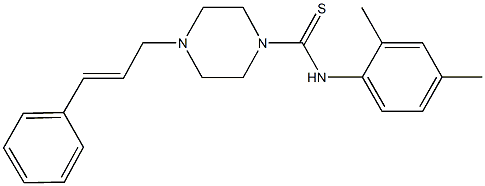 4-cinnamyl-N-(2,4-dimethylphenyl)-1-piperazinecarbothioamide Struktur