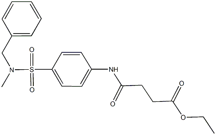 ethyl 4-(4-{[benzyl(methyl)amino]sulfonyl}anilino)-4-oxobutanoate Struktur