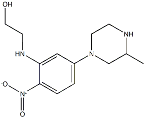 2-[2-nitro-5-(3-methyl-1-piperazinyl)anilino]ethanol Struktur