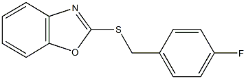 2-[(4-fluorobenzyl)sulfanyl]-1,3-benzoxazole Struktur