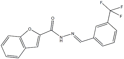 N'-[3-(trifluoromethyl)benzylidene]-1-benzofuran-2-carbohydrazide Struktur