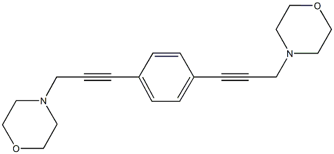 4-(3-{4-[3-(4-morpholinyl)-1-propynyl]phenyl}-2-propynyl)morpholine Struktur