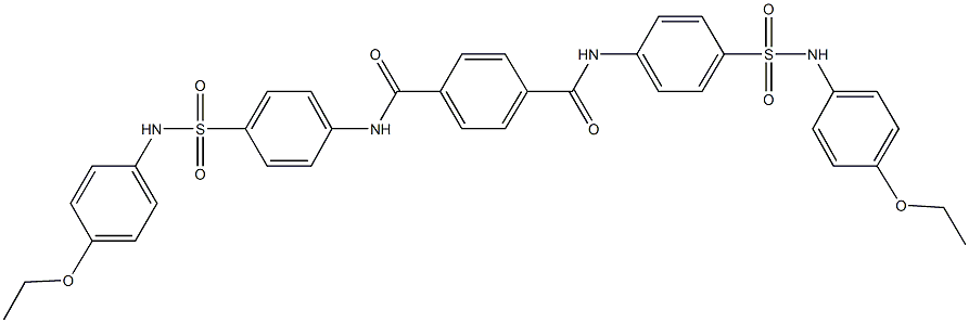 N~1~,N~4~-bis{4-[(4-ethoxyanilino)sulfonyl]phenyl}terephthalamide Struktur