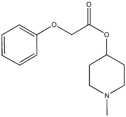 1-methyl-4-piperidinyl phenoxyacetate Struktur