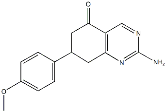 2-amino-7-(4-methoxyphenyl)-7,8-dihydro-5(6H)-quinazolinone Struktur