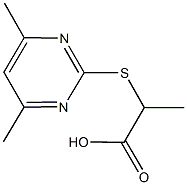 2-[(4,6-dimethyl-2-pyrimidinyl)sulfanyl]propanoic acid Struktur