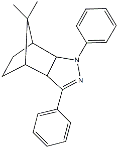 10,10-dimethyl-3,5-diphenyl-3,4-diazabicyclo[5.2.1.0~2,6~]dec-4-ene Struktur