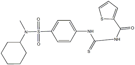 N-cyclohexyl-N-methyl-4-({[(2-thienylcarbonyl)amino]carbothioyl}amino)benzenesulfonamide Struktur