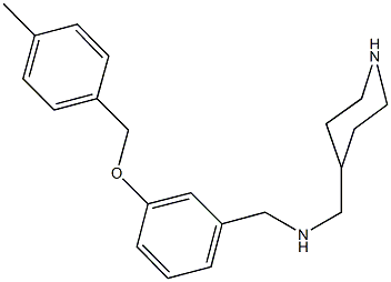 N-{3-[(4-methylbenzyl)oxy]benzyl}-N-(4-piperidinylmethyl)amine Struktur