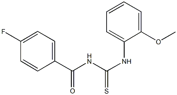 N-(4-fluorobenzoyl)-N'-(2-methoxyphenyl)thiourea Struktur