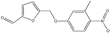 5-({4-nitro-3-methylphenoxy}methyl)-2-furaldehyde Struktur