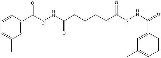 3-methyl-N'-{6-[2-(3-methylbenzoyl)hydrazino]-6-oxohexanoyl}benzohydrazide Struktur