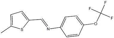 N-[(5-methyl-2-thienyl)methylene]-N-[4-(trifluoromethoxy)phenyl]amine Struktur