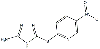 2-[(5-amino-4H-1,2,4-triazol-3-yl)sulfanyl]-5-nitropyridine Struktur