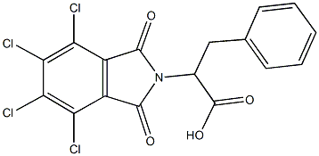 3-phenyl-2-(4,5,6,7-tetrachloro-1,3-dioxo-1,3-dihydro-2H-isoindol-2-yl)propanoic acid Struktur