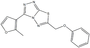 [3-(2-methyl-3-furyl)[1,2,4]triazolo[3,4-b][1,3,4]thiadiazol-6-yl]methyl phenyl ether Struktur