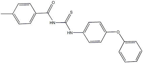 N-(4-methylbenzoyl)-N'-(4-phenoxyphenyl)thiourea Struktur