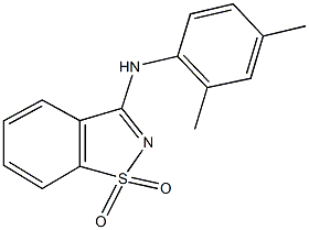 N-(2,4-dimethylphenyl)-N-(1,1-dioxido-1,2-benzisothiazol-3-yl)amine Struktur