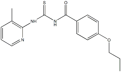 N-(3-methyl-2-pyridinyl)-N'-(4-propoxybenzoyl)thiourea Struktur